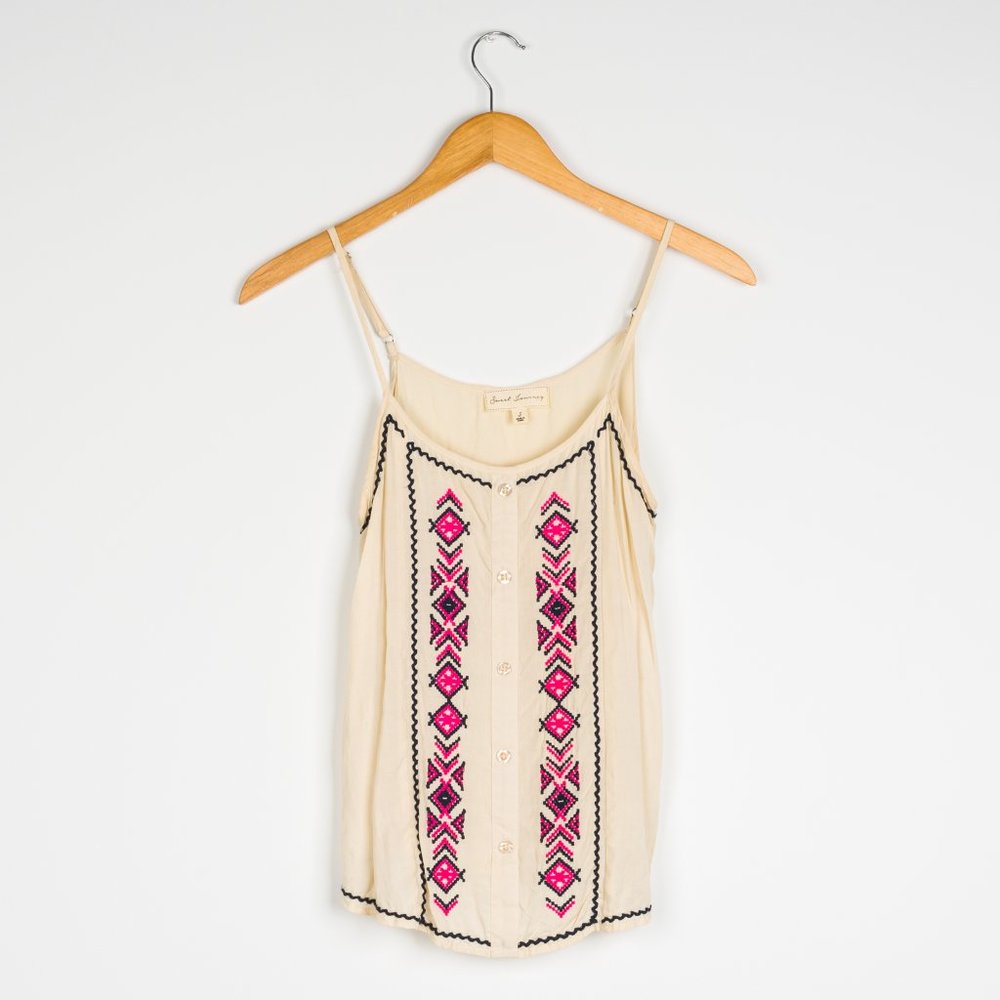 Women's Sweet Journey Southwestern Aztec Native Print Camisole Top size Small
